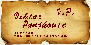 Viktor Panjković vizit kartica